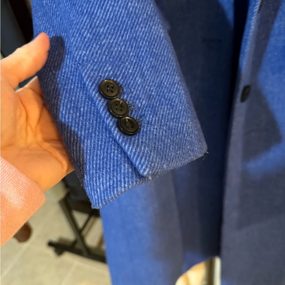 LOFT Vibrant Blue Textured Coat - Picture 4 of 8